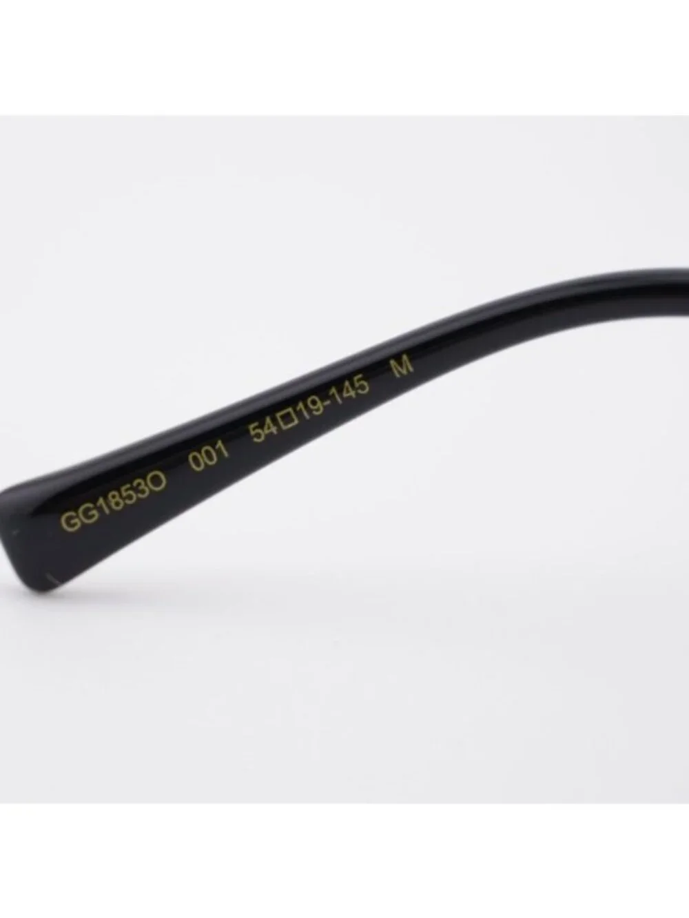 Gucci GG1853O 001 Eyeglasses Gold with GG Pattern 54mm Cat Eye Frame